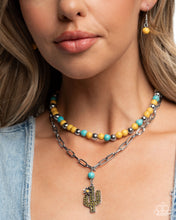 Load image into Gallery viewer, Complete Look - Yellow Set:Cactus Cascade - Yellow Necklace and Cactus Cause - Yellow Bracelet (BB-YW-JJ)
