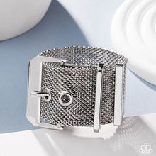 Load image into Gallery viewer, Defiant Display - Silver Mesh Buckle Belt Bracelet
