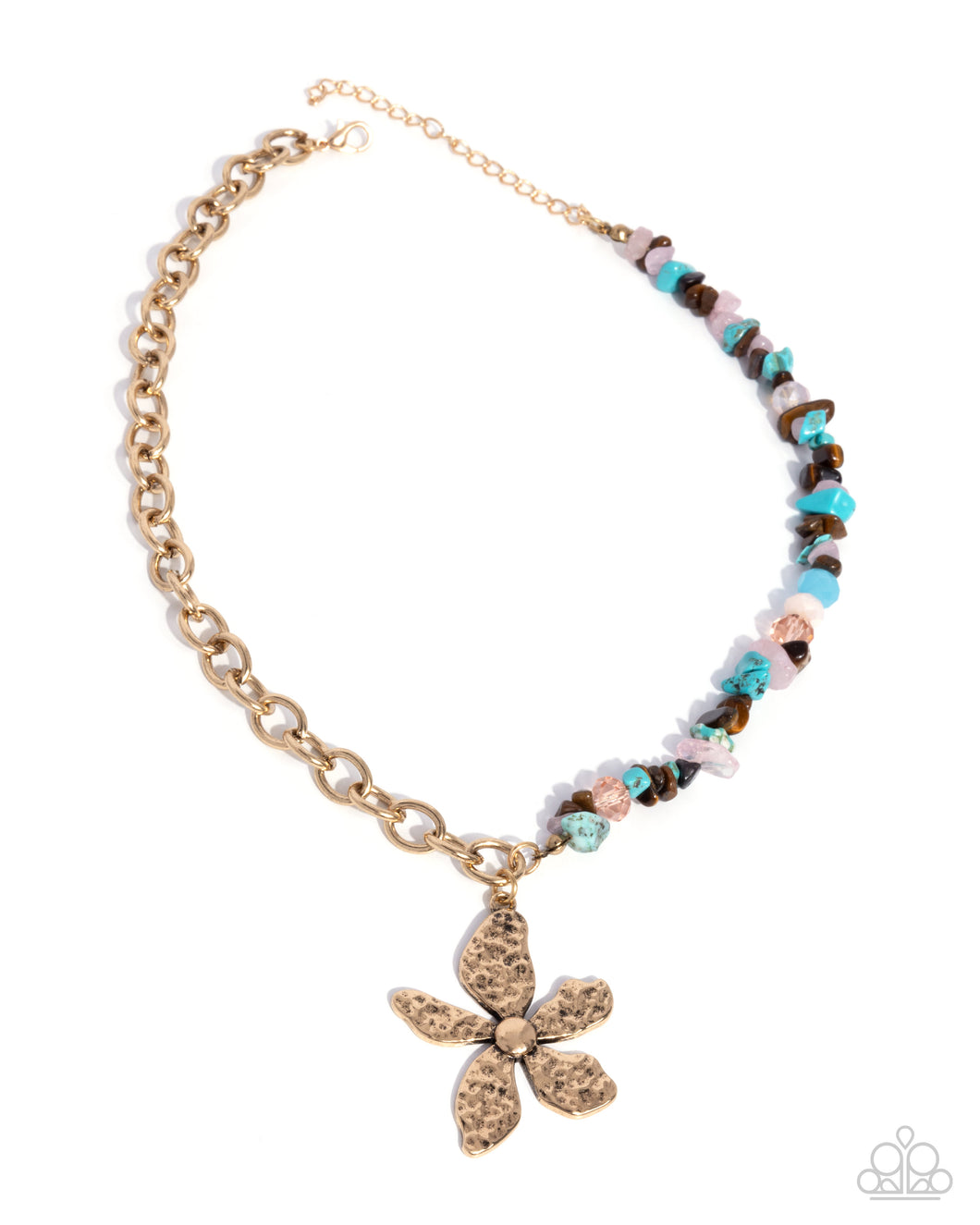 Floral Feint - Brown Necklace