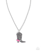 Load image into Gallery viewer, Blazing Boot - Pink (Cowboy Boot) Necklace
