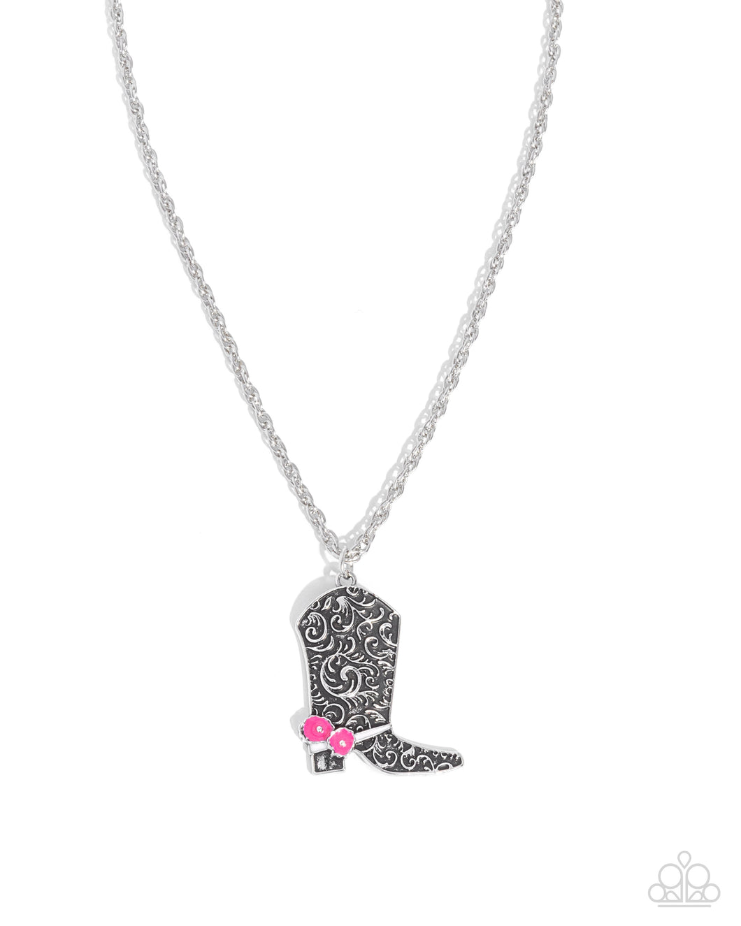 Blazing Boot - Pink (Cowboy Boot) Necklace