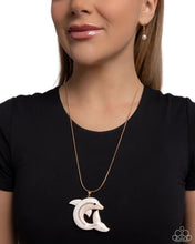 Load image into Gallery viewer, Dolphin Dive - Gold Necklace
