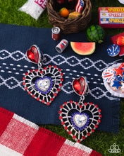 Load image into Gallery viewer, Patriotic Pattern - Multi Clip-On Earring
