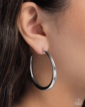 Load image into Gallery viewer, Sleek Selvage - Silver Hoop Earring
