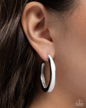 Load image into Gallery viewer, Painted Prowess - White Hoop Earring
