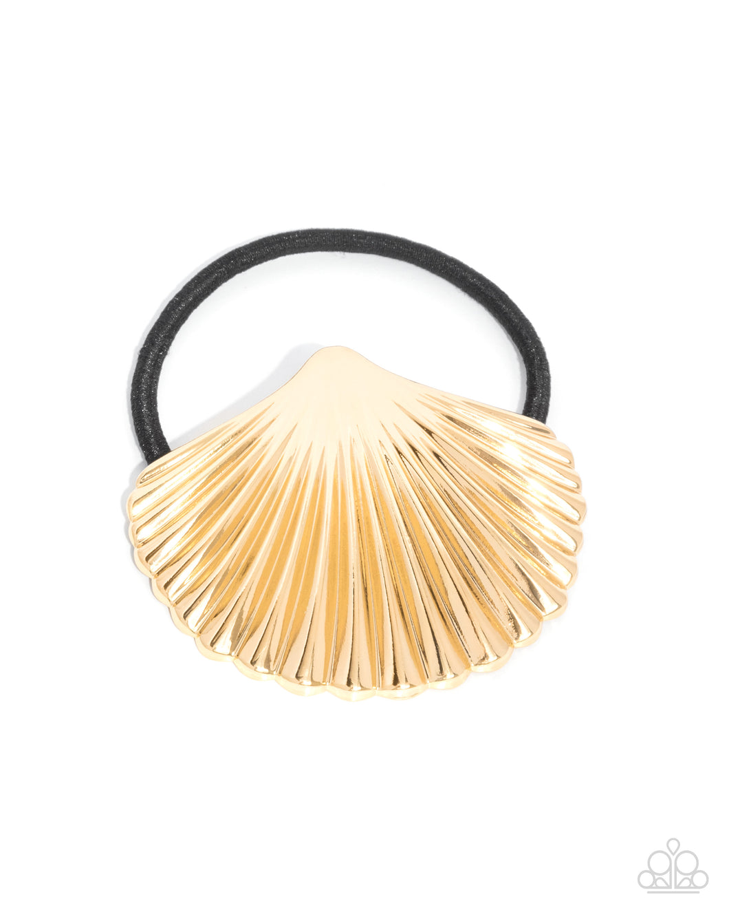 Short Seashell - Gold Hair Tie