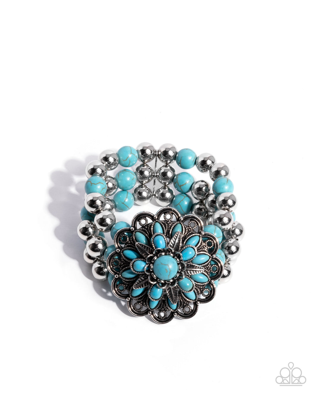 Floral Figment - Blue (Turquoise) Bracelet