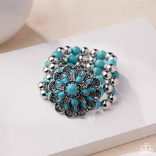 Load image into Gallery viewer, Floral Figment - Blue (Turquoise) Bracelet
