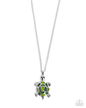 Load image into Gallery viewer, Turtle Theme - Complete Look - Green Set: Turtle Tale - Green Necklace and Turtle Tradition - Green Earring (BB-GR-JU)
