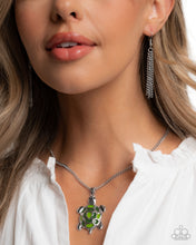 Load image into Gallery viewer, Turtle Theme - Complete Look - Green Set: Turtle Tale - Green Necklace and Turtle Tradition - Green Earring (BB-GR-JU)
