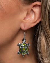 Load image into Gallery viewer, Turtle Theme - Complete Look - Green Set: Turtle Tale - Green Necklace and Turtle Tradition - Green Earring (BB-GR-JU)
