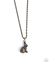 Load image into Gallery viewer, Dont Worry, Be HOPPY - Brass (Rabbit) Necklace
