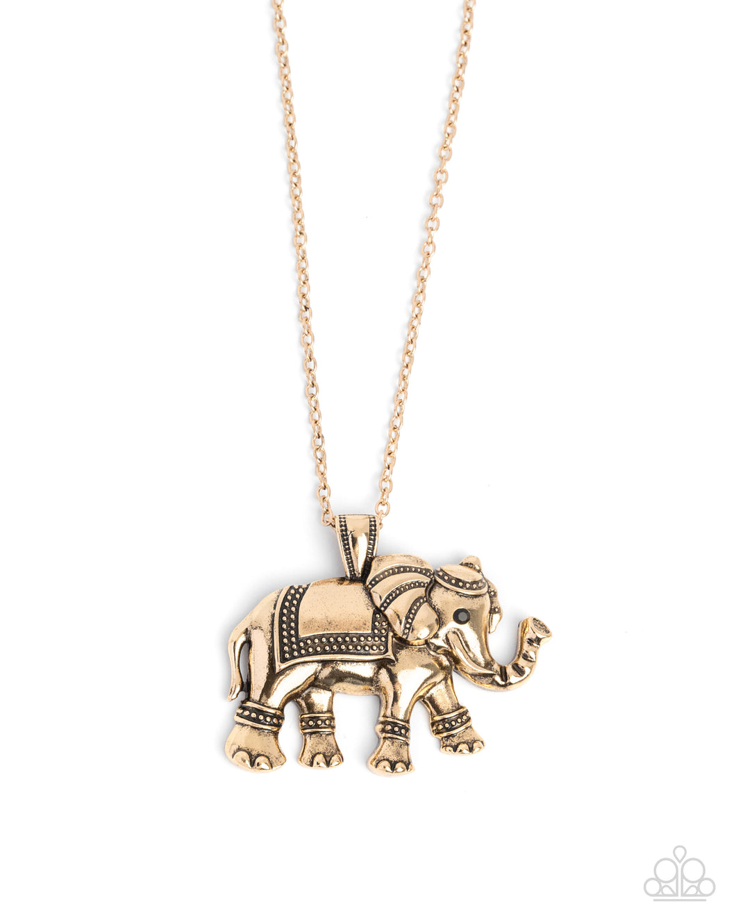 Elaborate Elephant - Gold Necklace