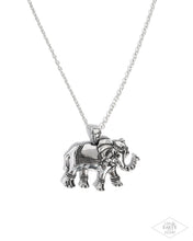 Load image into Gallery viewer, Elaborate Elephant - Silver Necklace

