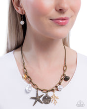 Load image into Gallery viewer, Coral Collection - Brass (Charm) Necklace
