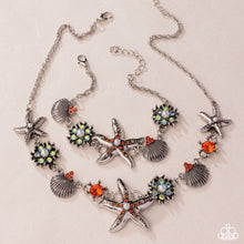 Load image into Gallery viewer, Starfish Solo - Complete Look - Orange Set: Starfish Song - Orange Necklace and Starfish Single - Orange Bracelet (BB-OG-KB)
