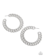 Load image into Gallery viewer, Interlocked Icing - White (Rhinestone) Earring (LOP-0825)
