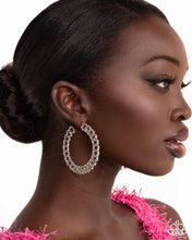 Load image into Gallery viewer, Interlocked Icing - White (Rhinestone) Earring (LOP-0825)

