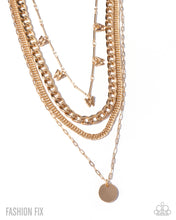Load image into Gallery viewer, Fluttering Fringe - Gold Necklace (GM-0925)
