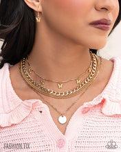 Load image into Gallery viewer, Fluttering Fringe - Gold Necklace (GM-0925)

