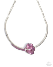 Load image into Gallery viewer, Calla Lily Chic - Purple Necklace
