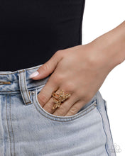 Load image into Gallery viewer, Fluttering Flamenco - Brown (Topaz Butterfly) Ring
