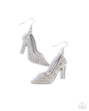 Load image into Gallery viewer, Wedding Shoes - White (Rhinestone) Earring
