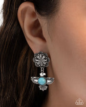 Load image into Gallery viewer, Eagle Excitement - Blue  (Turquoise) Earring
