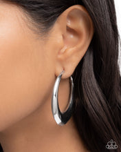 Load image into Gallery viewer, Circular Circumstance - Silver Hoop Earring
