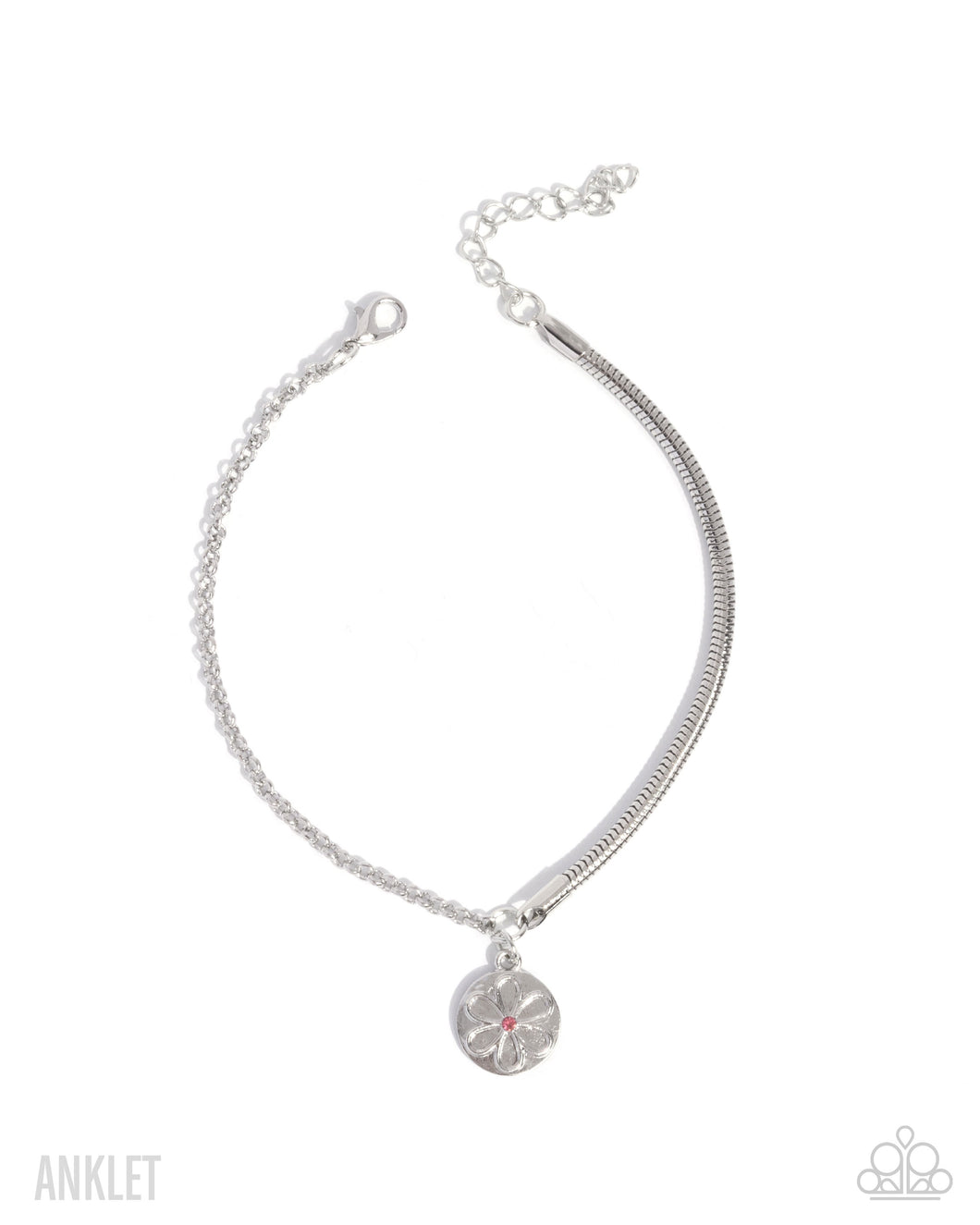 Glistening Growth - Pink (Floral) Anklet