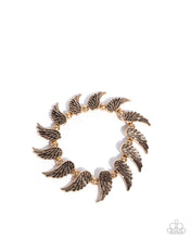 Load image into Gallery viewer, Angelic Ambiance - Gold (Angel Wings) Bracelet
