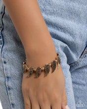 Load image into Gallery viewer, Angelic Ambiance - Gold (Angel Wings) Bracelet
