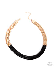 Load image into Gallery viewer, Painted Paradox - Black/Gold Necklace
