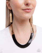 Load image into Gallery viewer, Painted Paradox - Black/Gold Necklace

