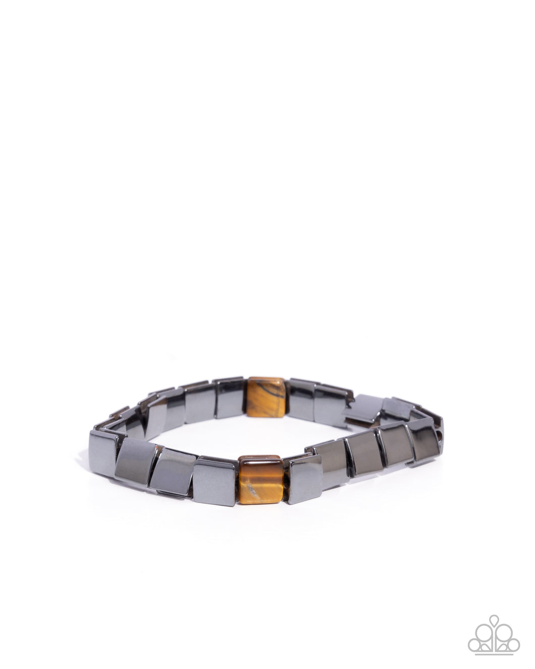 Sporadic Squares - Brown (Tiger's Eye Stone) Bracelet