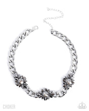 Load image into Gallery viewer, Industrial Intro - Silver (Hematite) Choker Necklace
