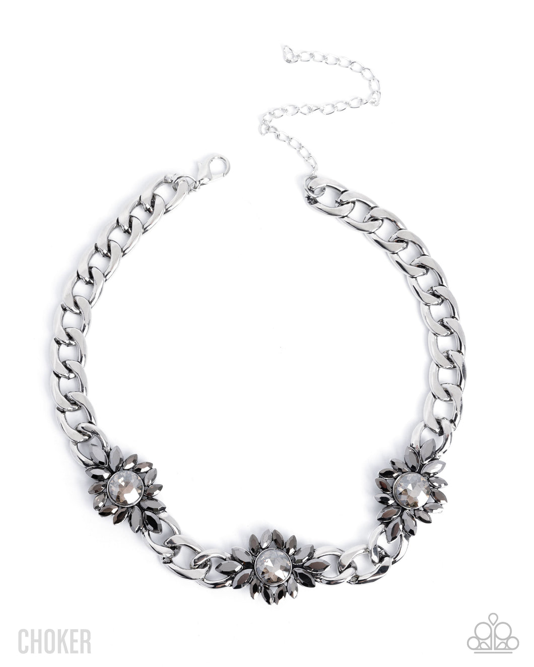 Industrial Intro - Silver (Hematite) Choker Necklace