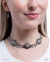 Load image into Gallery viewer, Industrial Intro - Silver (Hematite) Choker Necklace
