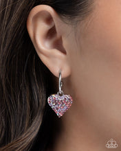 Load image into Gallery viewer, Heartfelt Hypnosis - Purple Hoop (Heart) Earring
