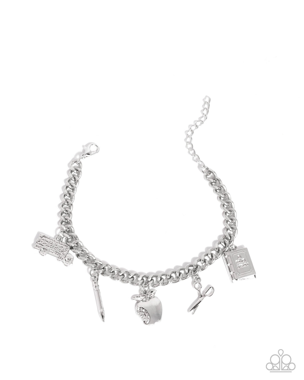 School is in Session - Silver Bracelet