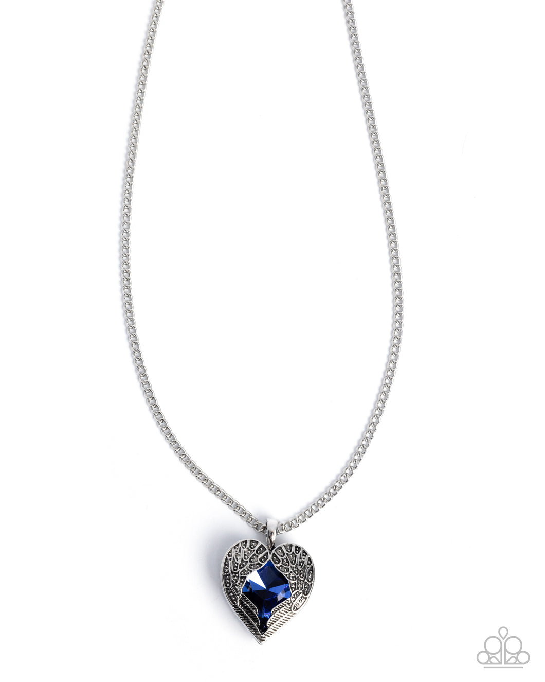 Heartfelt Honor - Blue (Heart) Necklace