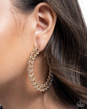 Load image into Gallery viewer, Interlocked Icing - Gold (Hoop) Earring
