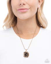 Load image into Gallery viewer, Blooming Buffer - Pink (Rose Rhinestone) - Gold Snake Chain Necklace
