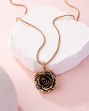 Load image into Gallery viewer, Blooming Buffer - Pink (Rose Rhinestone) - Gold Snake Chain Necklace
