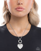 Load image into Gallery viewer, Half-Hearted Hangout - White (Heart) Necklace
