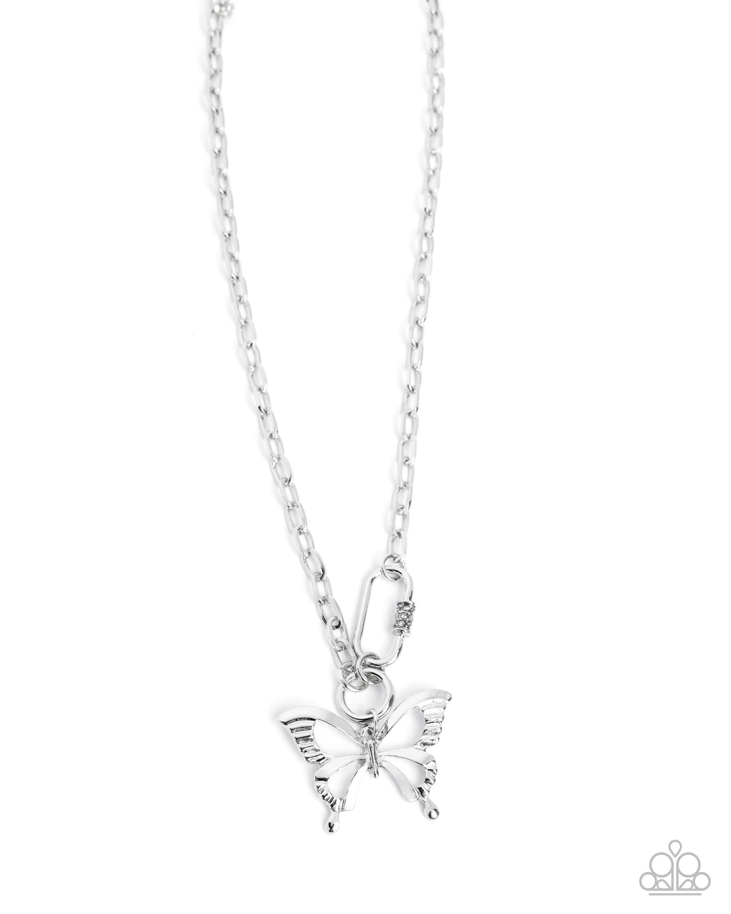 Fluttering Fuel - Silver (Butterfly) Necklace