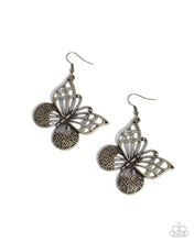 Load image into Gallery viewer, Soaring Skill - Brass (Butterfly) Earring
