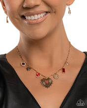 Load image into Gallery viewer, Fabulous Feeling - Complete Look - Red: Fabulous Facade - Red Necklace and Fabulous Fact - Red Bracelet (BB-RD-KV)
