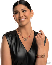 Load image into Gallery viewer, Fabulous Feeling - Complete Look - Red: Fabulous Facade - Red Necklace and Fabulous Fact - Red Bracelet (BB-RD-KV)
