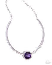 Load image into Gallery viewer, Asscher Assumption - Complete Look - Purple: Adorably Asscher - Purple Necklace and Asscher Admiration - Purple Bracelet (BB-PR-LB)
